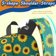 thumbnail image 5 of Sunflower Blue Pattern 17" Waterproof Oxford School Backpacks for Teens, S-Shape Padded Straps, for School, Travel, Hiking, Camping, 5 of 5