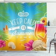 thumbnail image 1 of Ambesonne Beach Shower Curtain, Its Summer Time Holiday, 69"Wx75"L, Multicolor, 1 of 3