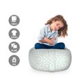 thumbnail image 2 of Shabby Flora Storage Toy Bag Chair, Big Little Nested Symmetric Circles Dots Geometric Vintage Tile Pattern, Stuffed Animal Organizer Washable Bag, Large Size, Cream Pale Blue, by Ambesonne, 2 of 3