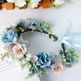 thumbnail image 4 of KuKuZhu Flower Headband Spring Bohemian Flower Crowns Floral Garland Faux Rose Wedding Wreaths Braided Hair Vine Headpiece Hair Ornament, 4 of 6
