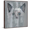 thumbnail image 2 of Blue-Eyed Cat Floater Framed Painting Print on Canvas, 2 of 5