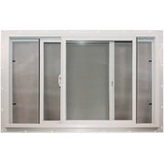 Duo-Corp Agriclass Double Slide Vinyl Utility Window White Glass/Vinyl Window 23-1/2" W x 35-1/2" - Case Of: 1