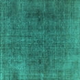 thumbnail image 1 of Ahgly Company Indoor Square Oriental Turquoise Blue Industrial Area Rugs, 6' Square, 1 of 4