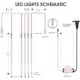 thumbnail image 4 of Morttic Meteor Shower Lights, Outdoor Falling Rain Lights 12 inch 8 Tube 192 LED Snow Falling Icicle Cascading Lights for Xmas Tree Halloween Decoration Wedding Party, Warm White, 4 of 7