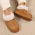 thumbnail image 2 of Women’s Winter House Slippers Fleece Lined Faux Fur Slip-On with Supportive Memory Foam Sole, 2 of 6