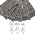 thumbnail image 5 of Hencely 6-Piece Cotton Washcloth Set – Soft, Absorbent & Durable Face Towels (12x12 in) – Gray, 5 of 7