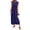 Navy, variant on Fantaslook Womens Maxi Dress Round Neck Sleeveless Sundress Loose Split Wrinkle-Free Summer Long Dresses with Pockets