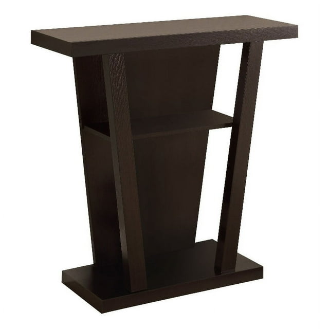 Coaster Table Console de Rangement Moderne en Bois avec 2 Étagères en Cappuccino