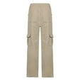 thumbnail image 3 of Pantalones de cintura alta para mujer Gibobby Khaki M, 3 of 5