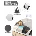 thumbnail image 3 of Stove Top Covers for Electric Stove 31x24 Inches, Turquoise Brown Heat Insulation Fireproof Glass Cooktop Protector, Gradient Geometric Stripes Chevron Wave Countertop Stovetop Cover for Kitchen, 3 of 8