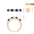 thumbnail image 6 of Angara Natural 0.6 Ct. Blue Sapphire with Diamond Non Eternity Ring in 14K Rose Gold for Women (Ring Size: 11.5), 6 of 11