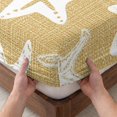 thumbnail image 3 of Twin XL Size Fitted Sheet Set - Coastal Starfish 2 Piece Bedding Sets 16" Deep Pocket Fitted Sheet with 1 Pillowcases, Ochre Yellow Nautical Vintage Marine Life Brushed Microfiber Hotel Bed Sheets, 3 of 9