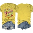 thumbnail image 4 of Aloohaidyvio Graphic T Shirts for Women,2024 Summer Women's Casual Tunic Top Short Sleeve Crew Neck Soft Blouse Spring Going out Comfy Graphic Tees, 4 of 4