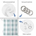 thumbnail image 5 of Aqua Plaid Waterproof Fabric Shower Curtain,Spring Summer Farmhouse Buffalo Checkered Waterproof Fabric Shower Curtain for Bathroom Curtains Bathtubs Hotel Shower Curtains with 12 Hooks Small 36x78in, 5 of 8