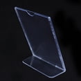 thumbnail image 3 of WESIEVYA 5Pcs Clear Acrylic L Shape Display Stand for Desktop Menu and Photos, 3 of 8