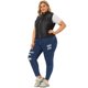 thumbnail image 3 of Women's Plus Size Trucker Vest Zipper Front Sleeveless Denim Vests Black 4X, 3 of 7