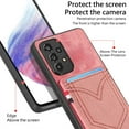 thumbnail image 6 of ELEHOLD for Samsung Galaxy A04E, Wallet Phone Case,Slim Leather Shockproof Lens Protector with Card Slot Anti-Scratch Case Cover,Support Magnetic Car Mount, pink, 6 of 8