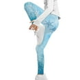 thumbnail image 4 of COEQINE Christmas Snowflakes Blue Girls' Yoga Legging Breathable Athletic Sport Legging High Waist Pants for School Gym, for 4-5 Years Kids Girls, 4 of 7