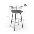 thumbnail image 4 of Amisco Brisk 29" Distressed Wood Swivel Bar Stool in Brown/Gun Metal, 4 of 4