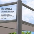 thumbnail image 6 of Sunjoy 10 ft. x 10 ft. Metal Pergola with Canopy Patio Metal Pergolas Gazebos for Backyards, 6 of 10