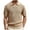 Khaki, variant on Mens Polo Shirts V-Neck Knit Polo Textured Summer Shirts Beige XXL(XXL)