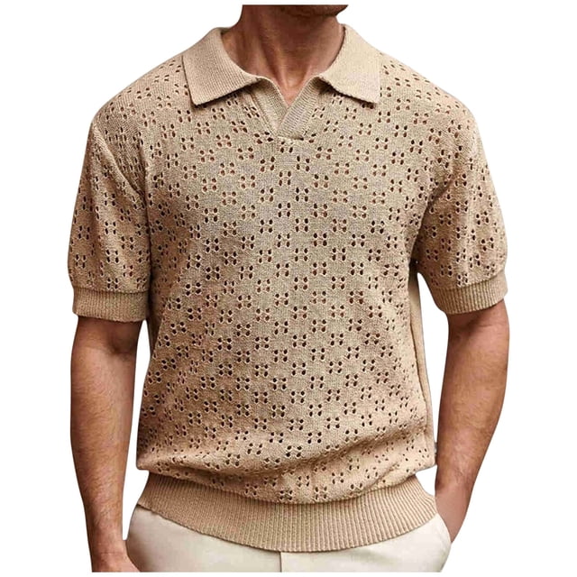 pstuiky Camisas casuales de manga corta para hombre, Camiseta informal de verano para hombre, de color liso, de manga corta y solapa camisas casuales para hombre xxxl