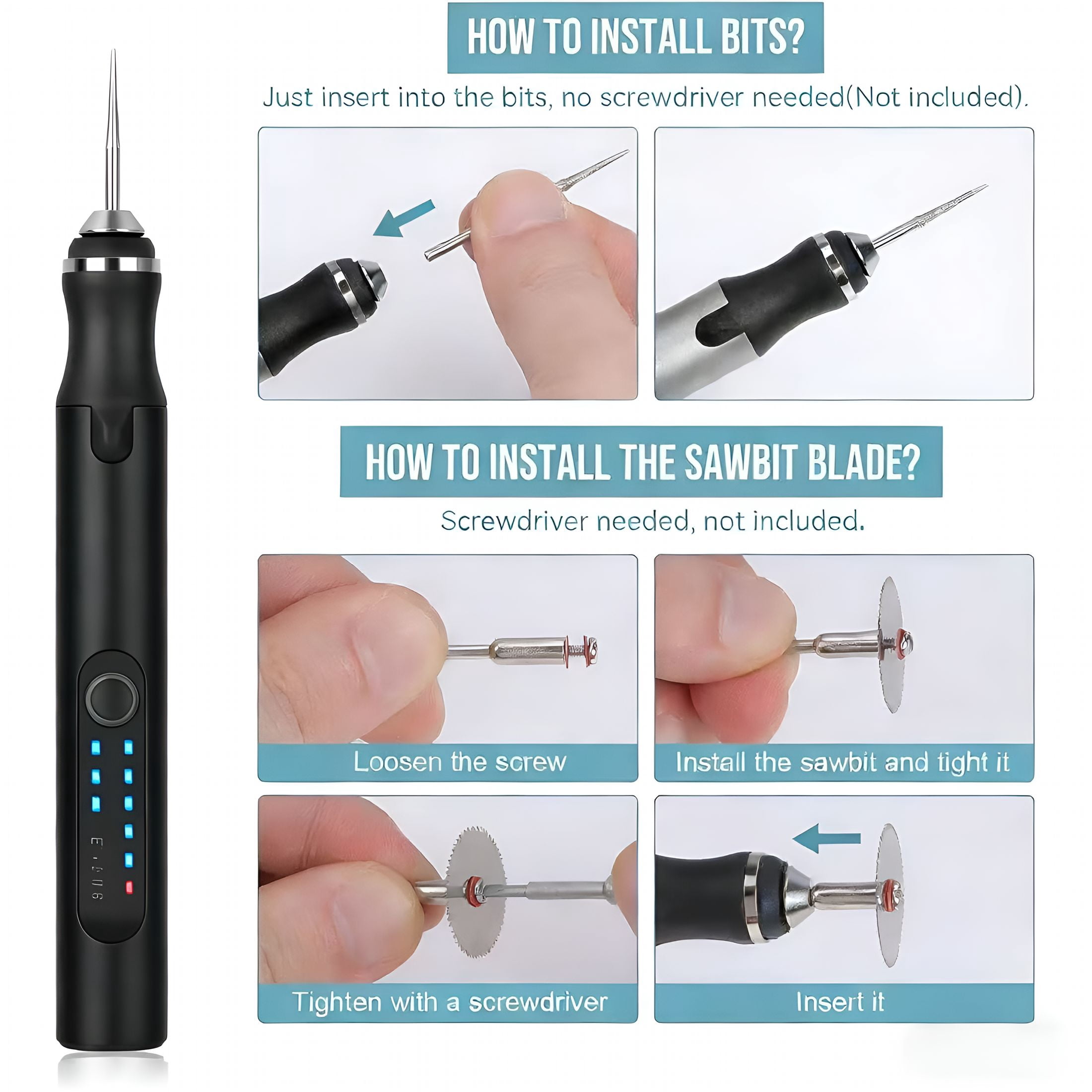 EXLEAF 2026 New Electric Engraving Pen with 37 Bits,Usb Rechargeable Cordless Engraving Machine,Portable Diy Rotary Engraver for Jewelry Wood Glass Stone Carving for Diy,Craft,Engraving,Workshop