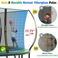 thumbnail image 6 of SEGMART 12ft Trampoline with Basketball hoop, Upgraded Round Outdoor Kids Trampoline with Enclosure Net, Heavy Duty Backyard Trampoline with No Gap Design, Recreational Trampoline for Adults Kids, 6 of 12