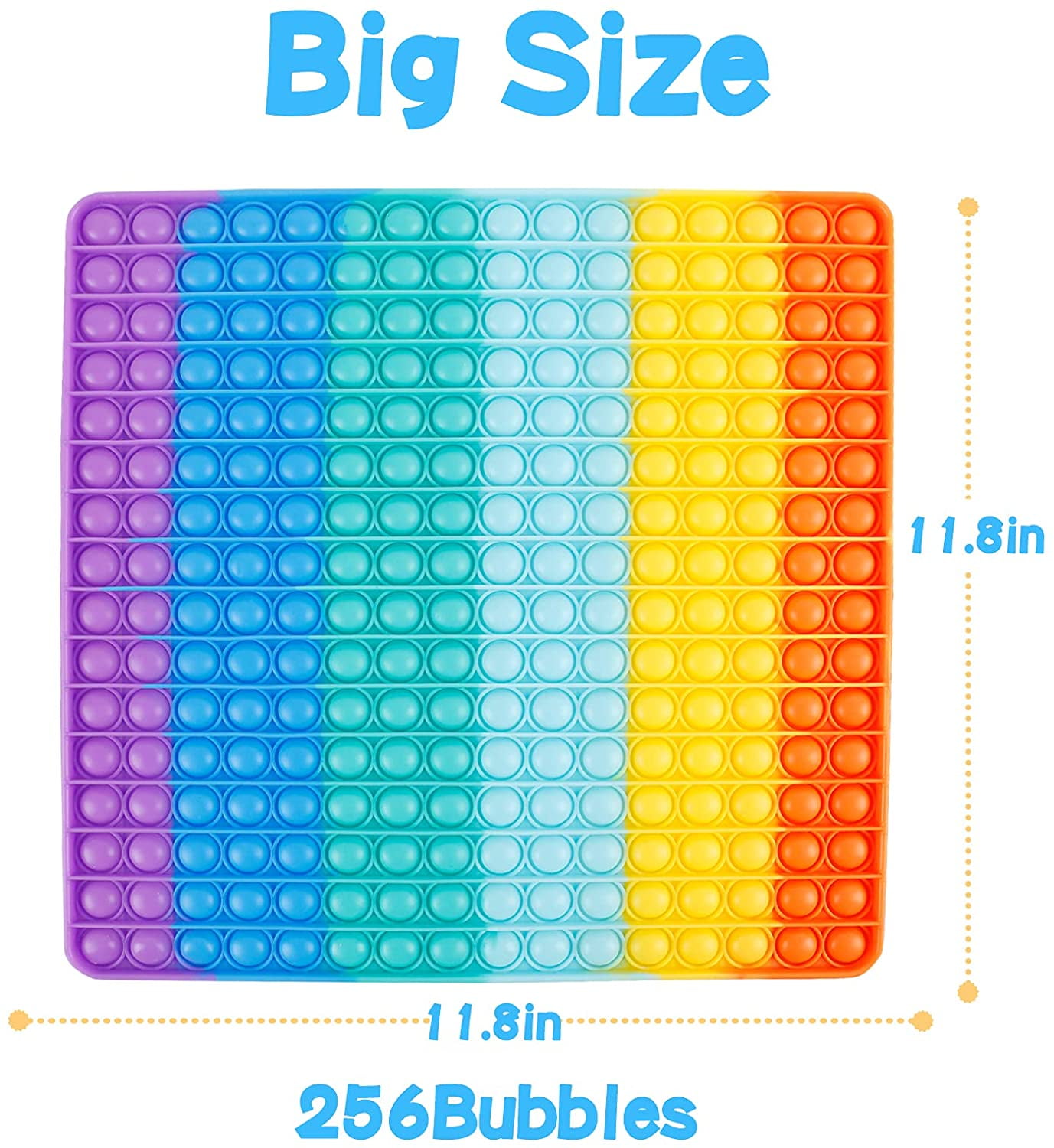 Extra Large Pop Its Fidget For Kids Teens Adult, Giant Jumbo Huge Very Large  Big Push Pop Poppop Poop Popper Po It Figetget Sensory Austim Anxiety Adhd  Stress Relief Outdoor Games Square