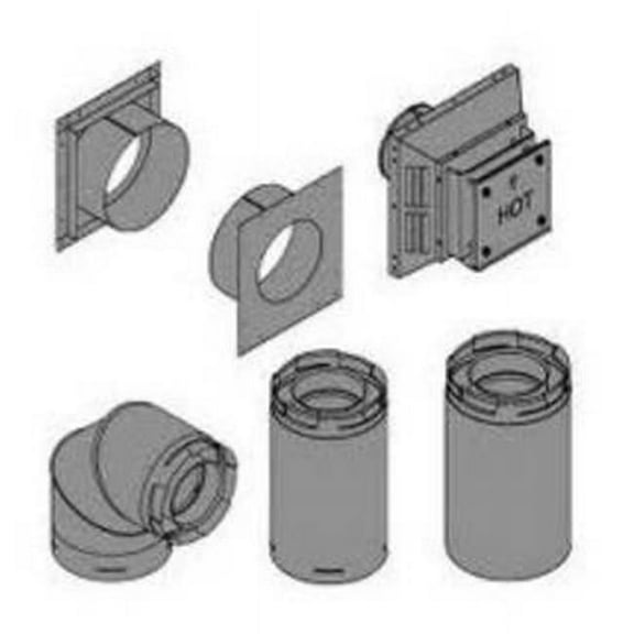 8-11 in. DV Vent Kit with Top Vent Wall for SD46DVA09 - SD46DVA08A - SD46DVAHC - SD46DVAE90 - SDDVAWT Firestop