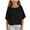 Black, variant on Summer T-Shirts for Girls Kids Crewneck Short Sleeve Tops Casual Loose Ruffle Shirts