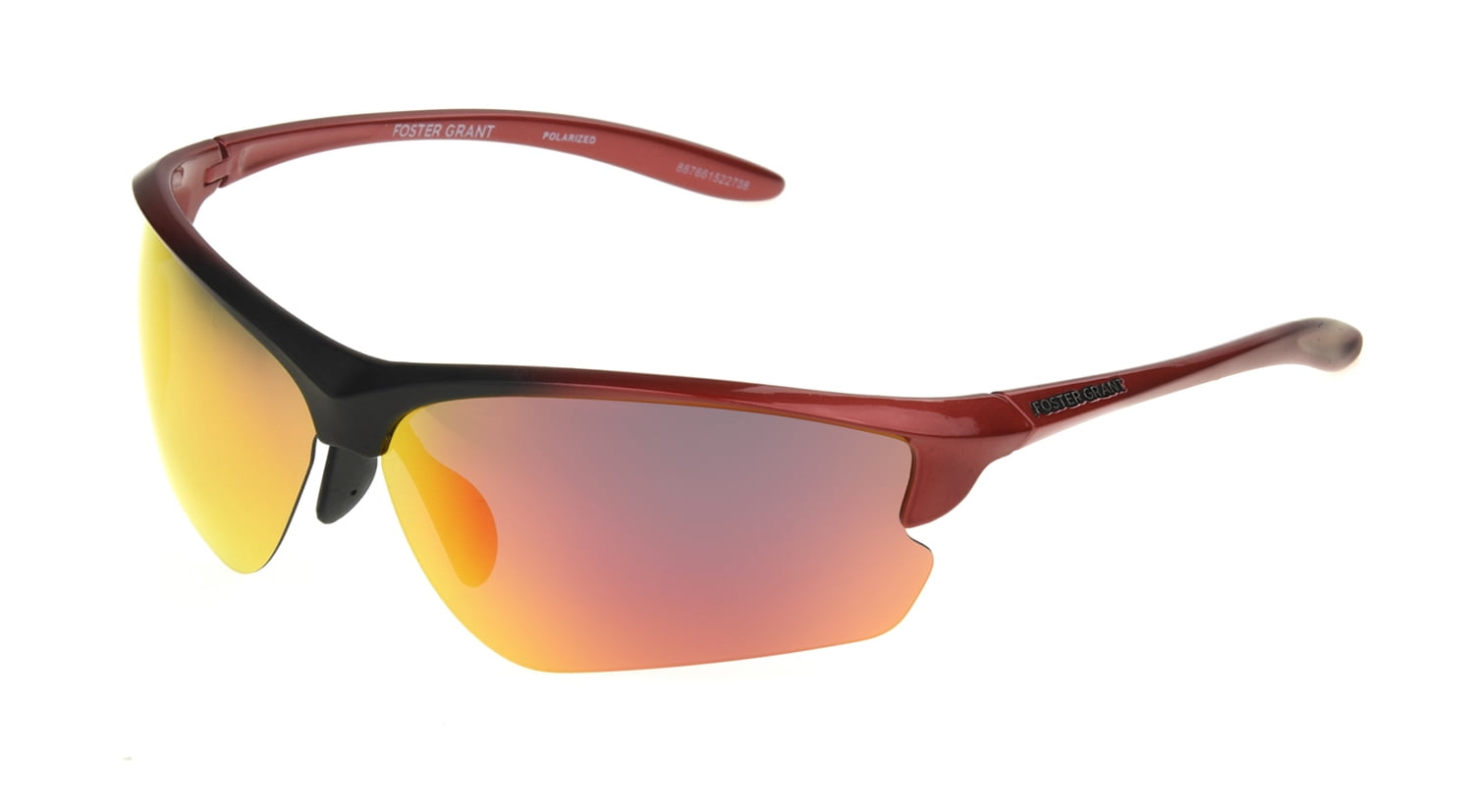 Foster Grant Foster Grant Men's Red Polarized Mirrored Blade