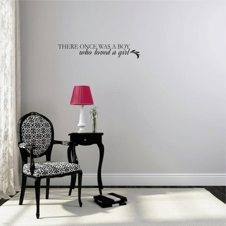 Custom Wall Decal Sticker There Once Was A Boy Who Loved Text Custom Wall Decal Sticker There Once Was A Boy Who Loved Text Lettering Quote
