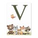 thumbnail image 3 of Impresiones de guardería de bosque, animales del bosque, ciervo, conejo, oso, zorro, arte de pared personalizado, pintura en lienzo, póster, imágenes de pared, decoración de habitación de niños, 3 of 5