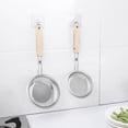 thumbnail image 1 of Kitchen Stainless Steel Skimmer Strainer Spoon With Wooden Handle Colander Ladle, 1 of 5