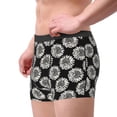 thumbnail image 3 of Kdxio Men's Boxer Briefs with White Sunflowers Print - Comfortable and Breathable Underwear for Everyday Wear, 3 of 7