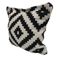 thumbnail image 3 of Laddha Home Designs Handwoven Geometric Medallion Throw Pillow Cover - 24" - Black and White, 3 of 6