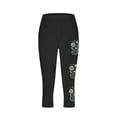 thumbnail image 4 of Pantalones de Ajuste Seco Mujeres Impresas Leggings Recortados Casuales, Pantalones Elásticos Transpirables para el Yoga Y el Uso Diario, 4 of 4
