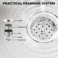 thumbnail image 6 of Utility Sink, Freestanding Single Bowl Laundry Sink with Hot and Cold Water, Stainless Steel Sink with Storage Shelf for Kitchen and Bathroom, 6 of 7