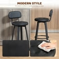 thumbnail image 4 of HOMCOM Bar Stools Set of 2, Swivel Counter Height Barstools Black, 4 of 10