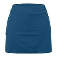 thumbnail image 5 of Iugvhana Womens Skorts with Pockets Lightweight Tummy Control Plus Size Skorts for Women High Waist Solid Color Athletic Sports Skirt Shorts Blue#04 XXL, 5 of 5