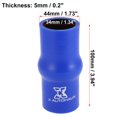 thumbnail image 3 of Unique Bargains 100cm Length 28mm Inner Dia Straight Hump Silicone Hose Coupler Intercooler Tube for Car Intercooler Intake Piping Blue, 3 of 6