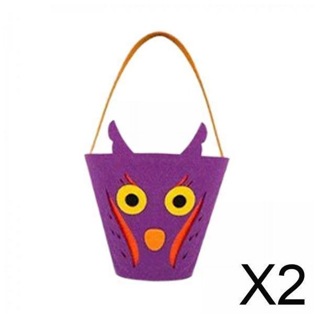 Cesta de Halloween,Bolsas de golosinas de Halloween Fiesta de cubo de dulces,Bolsa de asas para dulces Bolsa de dulces de Halloween Decoración de fiesta,Cubo de asas para dulcesBolsa de