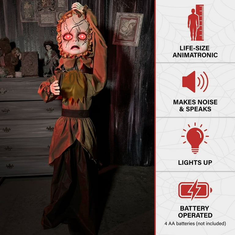 Haunted Hill Farm 5.25 ft Life Size Animatronic Demon Girl