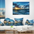 thumbnail image 3 of Designart Sunset at Alghero under Dramatic Sky - Seashore Throw Pillow - 18x18, 3 of 4