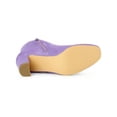 thumbnail image 3 of BLISSFUL STEP Valentine's Women's Boot Dress Side Zip Block Heel Ankle Boots Purple 6, 3 of 8