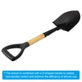 thumbnail image 3 of Unique Bargains Pelle de Jardin Ronde Pointue Outils de Jardin avec Poignée en D Noir Jaune, 3 of 5