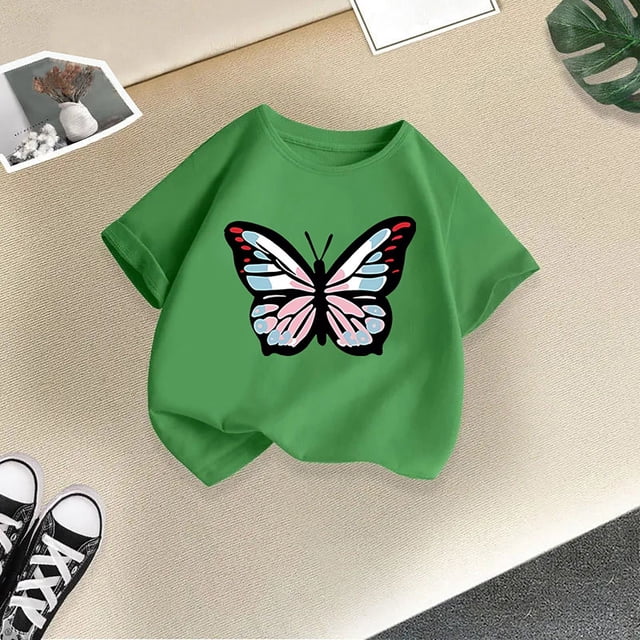T-shirts Mignons à Motif pour Préadolescentes, T-Shirt à Manches Courtes pour Tout-Petites, Vêtements d'Été pour Adolescentes, Col Rond, Vêtements pour Filles 11-12 Ans, Tenue pour Fille