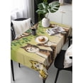 thumbnail image 6 of Cute Cats Table Cloth, Waterproof Tablecloth for Rectangle Tables, Japanese Owls Animals Country Leaves Vintage Reusable Washable Fabric Table Cover for Restaurant Kitchen Dining Tables 54"x108", 6 of 9