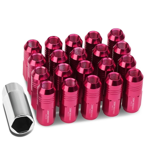 DNA Motoring LN-ZTL-9020-125-PK 20-Piece M12 x 1.25 Aluminum Alloy Wheel Lug Nuts Deep Drive Extension (Pink)